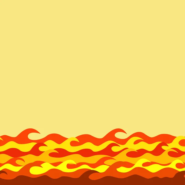 Bezešvé ozdobný okraj z ohnivé vlny — Stockový vektor