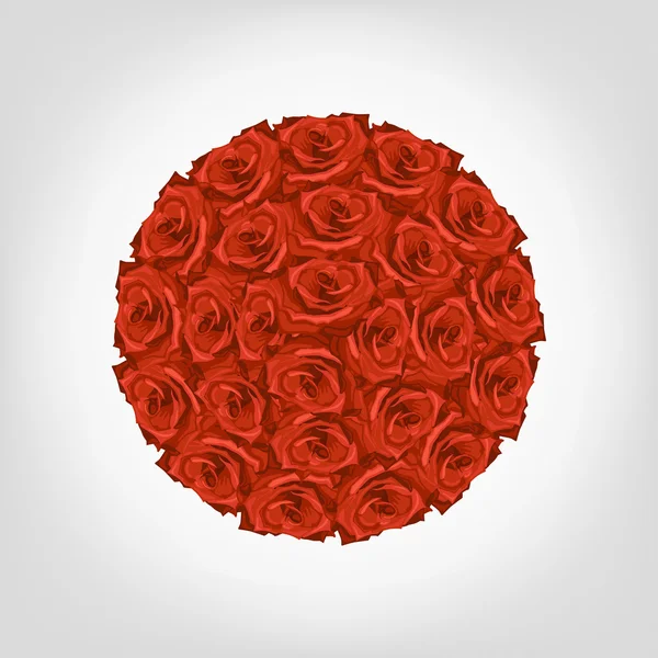 一轮从红玫瑰的插图 — 图库矢量图片