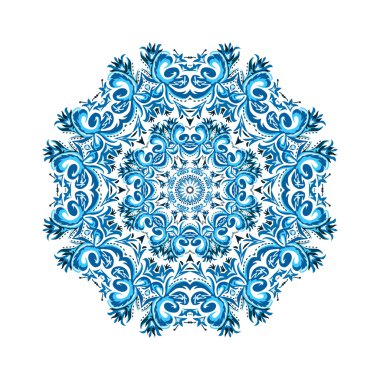 Süsleme kartı ile mandala çizimi.