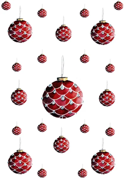 Guirlande de Noël rouge pour l'arbre de Noël et les décorations Images De Stock Libres De Droits