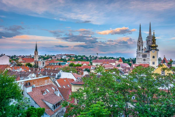 Zagreb city aerial view. — Stock Photo, Image