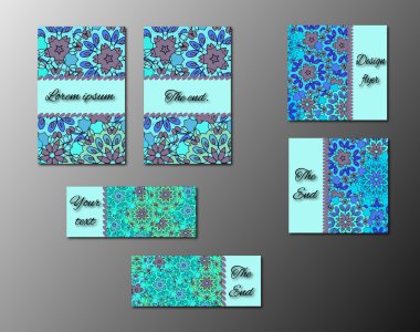 Ticari Kartlar, kartlar, davetiyeler ve tebrik kartları için vektör el ilanı tasarımı. El ilanları için arka plan