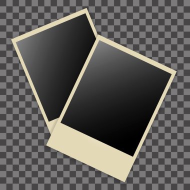 Polaroid frames vector set clipart