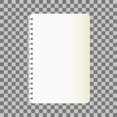 Gerçekçi kağıt defter üzerinde bir spiral