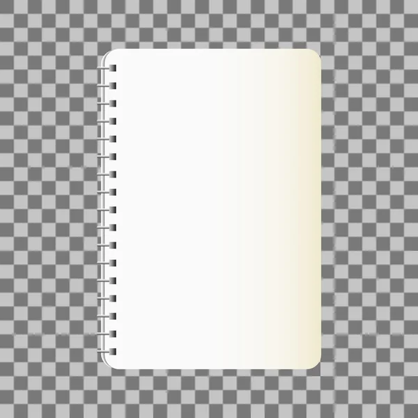 Реалистичный бумажный блокнот на спирали — стоковый вектор
