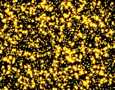 Altın glitter bir siyah arka plan doku. Altın nuggets