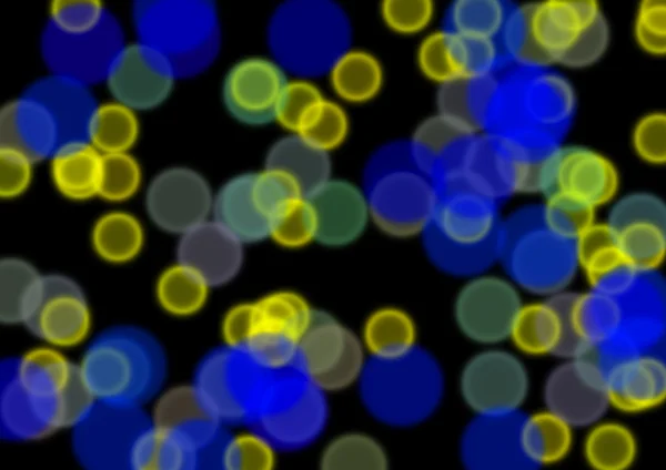 Bokeh blue yellow — Stock Photo, Image