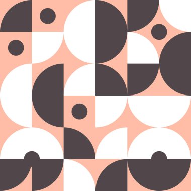 60 'lı, 70' li yılların modası. Bauhaus renksiz geometrik arka plan. Daireler çizerek desen. Posterler ve kapaklar için geometrik şekiller