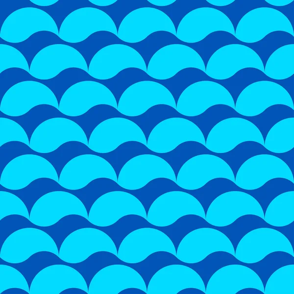 Abstraktes, nahtloses Meeresmuster mit geometrischen Wellen — Stockvektor
