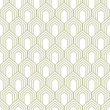 Art deco tarzında kusursuz bir desen. Duvar kağıdı, tekstil için Geometrik sanat deco arka planı. Vektör illüstrasyonu