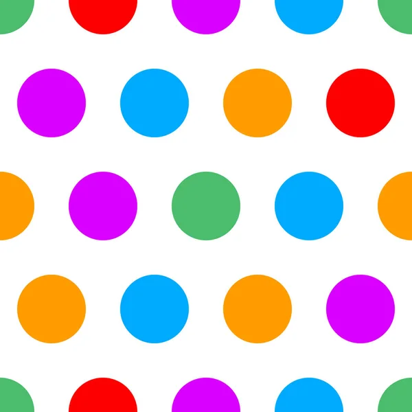 Pois motif simple sans couture avec des cercles de couleur — Image vectorielle