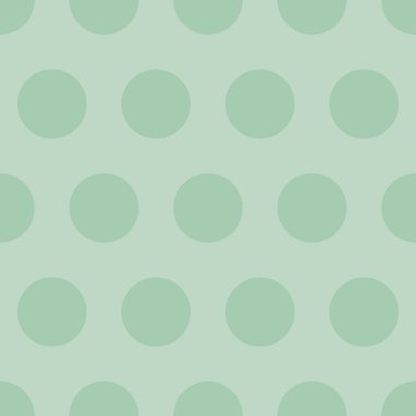 Polka noktalı basit desenli renkli daireler. Kağıt ambalaj için arka plan, tekstil, kumaş, duvar kağıdı için örnek. Vektör illüstrasyonu