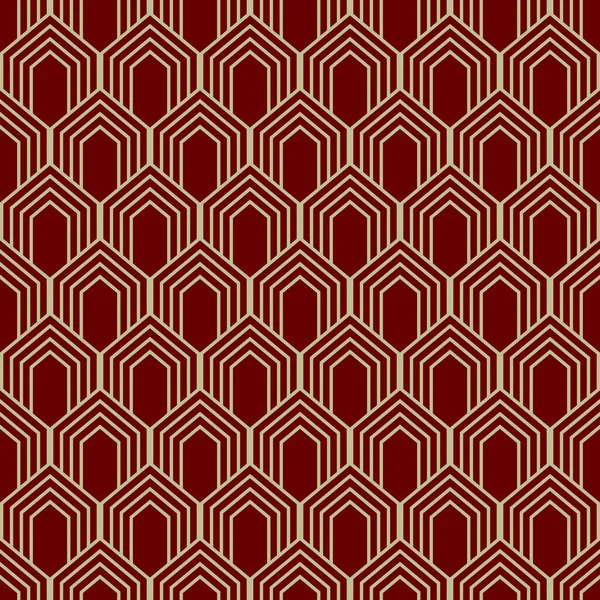 Liniennahtloses Muster Art Déco Stil Geometrische Art Deco Hintergrund Für — Stockvektor