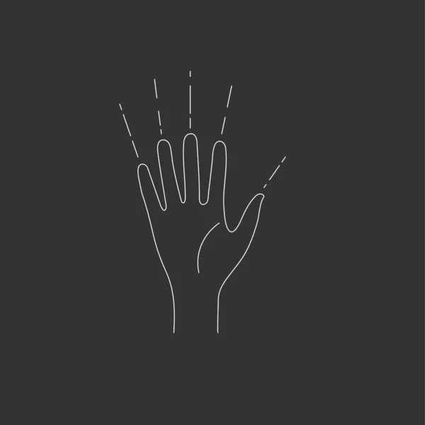 Зцілення Руками Психічна Ікона Дороги Долоні — стоковий вектор