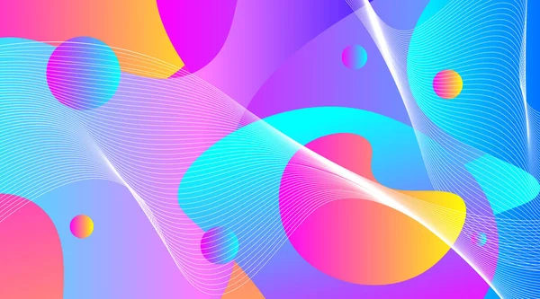 Fond Coloré Futuriste Abstrait Avec Des Formes Géométriques Des Lignes — Image vectorielle