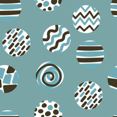 Dairelerle kusursuz desen. Albüm, tekstil ve kağıt ambalajı için yuvarlak şekilli el yazısı