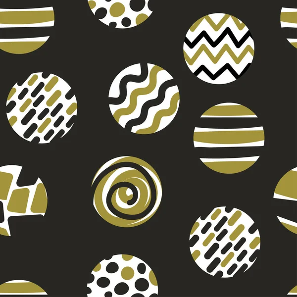 Dairelerle kusursuz desen. Albüm, tekstil ve kağıt ambalajı için yuvarlak şekilli el yazısı