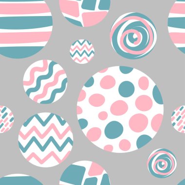 Dairelerle kusursuz desen. Albüm, tekstil ve kağıt ambalajı için yuvarlak şekilli el yazısı