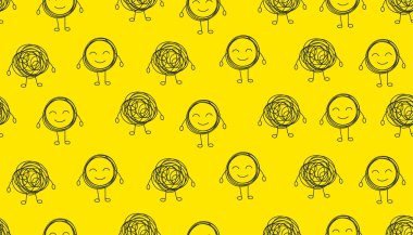 Terapi, karalama karakterli kusursuz psikoloji. Psikolog için internet geçmişi, psikolojik eğitim. Vektör arkaplanı