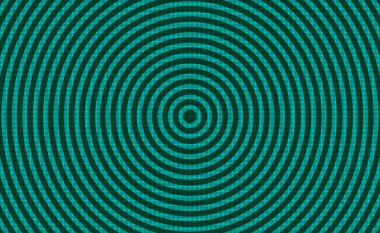 Çemberli modern soyut şablon. Oyun tasarımı için arka plan. Vektör çizimi. İnternet teknolojisi. Radikal yeşil daireler. Web tasarımı için arkaplan.