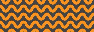 Makarnalı pankart. Paketleme için soyut dalgalı çizgiler. Erişteli kusursuz desen. Menü için öge