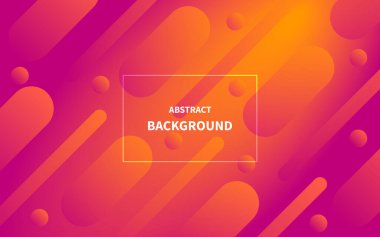 Geometrik soyut şekilli pembe parlak yaz pankartı. Dinamik serin arkaplan