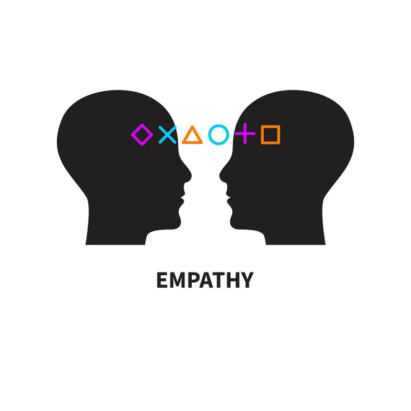 Logo di empatia, intelligenza emotiva — Vettoriale Stock