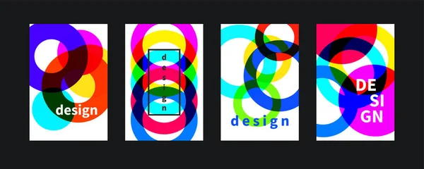 Affiche Avec Cercles Modèle Couverture Flyer Plat Abstrait Modèle Brochure — Image vectorielle