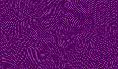 Noktalı bozulmuş doku. Izgaralı soyut geometrik arkaplan. Vektör illüstrasyonu