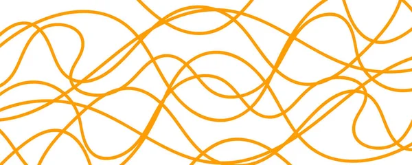 Abstrakte Kurve gelbe Pasta auf weißem Hintergrund — Stockvektor