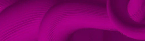 Pinkfarbenes weites Banner mit abstrakter Welle — Stockvektor