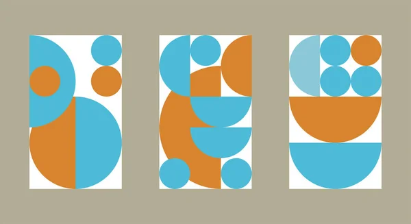 Muster im Bauhaus-Stil für Innenplakate. Hintergrund im Schweizer Stil — Stockvektor