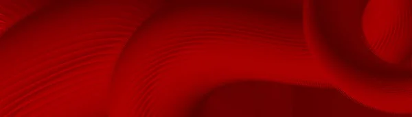 抽象的な波と赤のワイドバナー 広告背景 グラフィックデザイン要素 — ストックベクタ