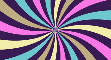 Sirkin arka planı ışınlarla dolu. Festival afişi. Retro çizgi film güneş patlaması. Soyut karnaval ilanı şablonu. Vektör vintage banne