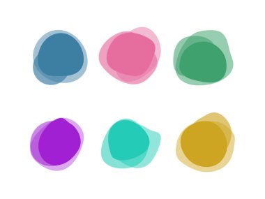 Boya lekesi. Soyut şeffaf çerçeveler kümesi. Katmanlı renk şekli.