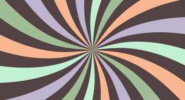 Sirkin arka planı ışınlarla dolu. Festival afişi. Retro çizgi film güneş patlaması. Soyut karnaval ilanı şablonu. Vektör vintage banne