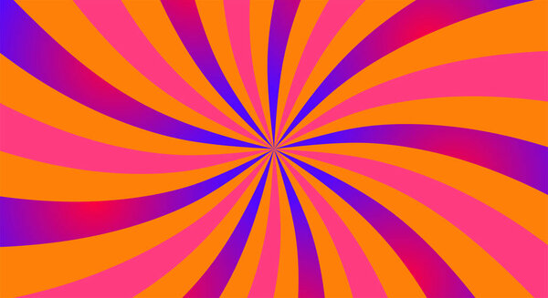 Circus background with rays. Element of festival poster. Retro cartoon sunburst. Abstract carnival flyer template. Vector vintage banne