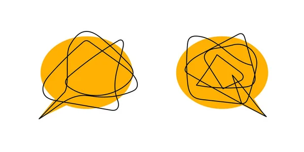 Deux Bulles Avec Icône Commentaires Brainstorming Illustration Négociations Symbole Entraîneur — Image vectorielle