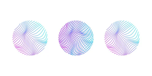 Abstrakter Kreis Mit Linien Futuristisches Liniensymbol Vektorillustration — Stockvektor