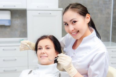 Açık ağız ile Bayan hasta