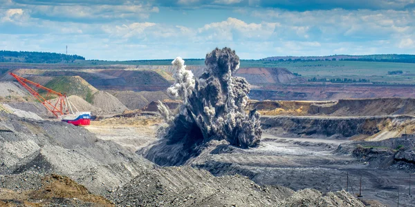 Aufschluss über Tagebau — Stockfoto