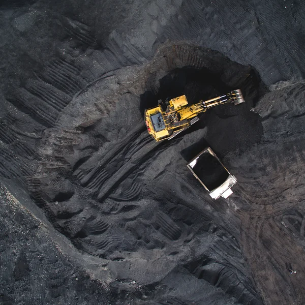 Minería de carbón a cielo abierto — Foto de Stock