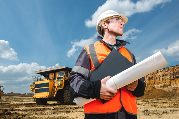 male worker at an open pit