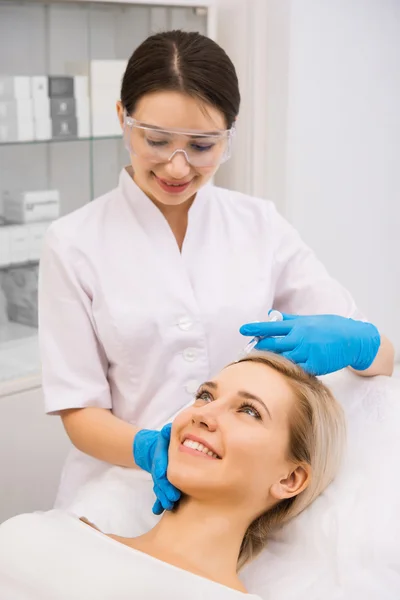 Beauty facial injections — Stock Photo, Image