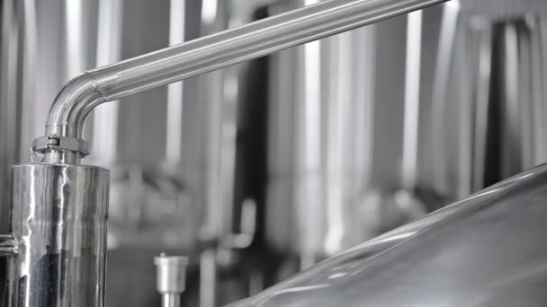 Bryggeriindustri stål tank produktion alkohol dryck — Stockvideo