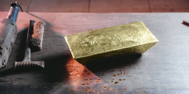 Altın madenciliği, sarı dökümhane, metal üretimi.