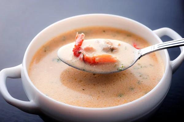 Soup with shrimp — Stock Photo, Image