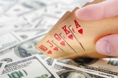 Altın poker kartları