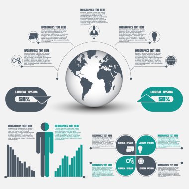 İş için tasarım öğeleri. Infographic. Vektör çizim. EPS 10