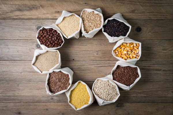 Gluten free cereals and seeds — Stock Image Gluten free cereals and seeds Royalty Free Stock Photos